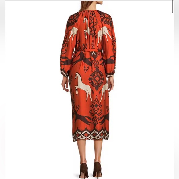NWT Antonio Melani Victoria Shift Long Sleeve Western Midi Dress - Picture 2 of 6